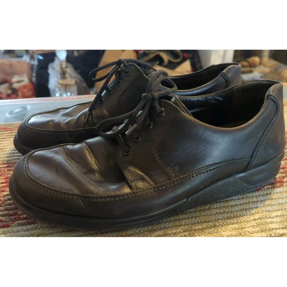 Ganter Men's Black Leather Comfort Oxford Driving Shoe Size 8‎ K